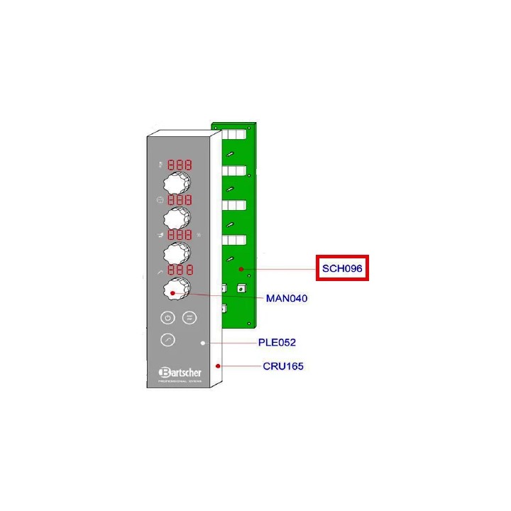 Panel sterujący do pieca konwekcyjno-parowego Bartscher BS5230